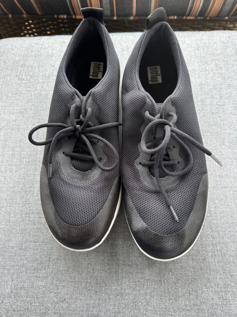FitFlop Woman’s Black Mesh Lace-Up Sneakers